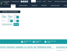 Tablet Screenshot of hotelparasolgarden.com